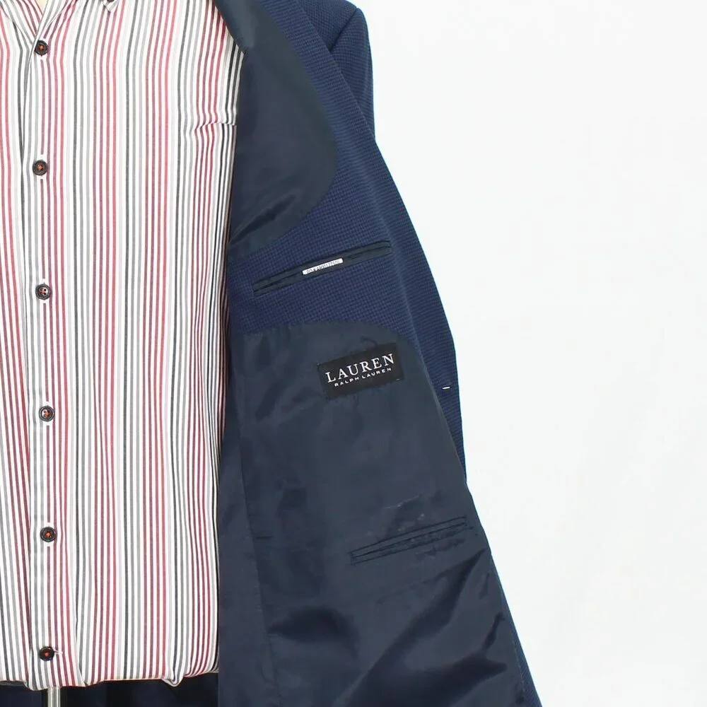 Ralph Lauren 44L Navy HT 2-Button Sport Coat Blazer Jacket W030